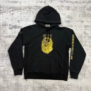 Authentic Bape 2000’s Gold Angry Ape Hoodie L
